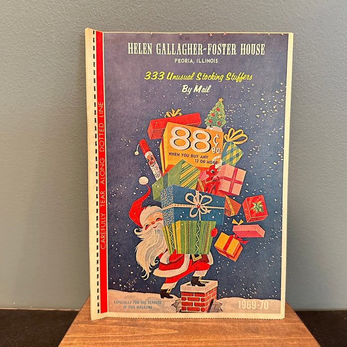 1969 Helen Gallagher-Foster House Catalog Insert Christmas Santa Presents Helen Gallagher-Foster House