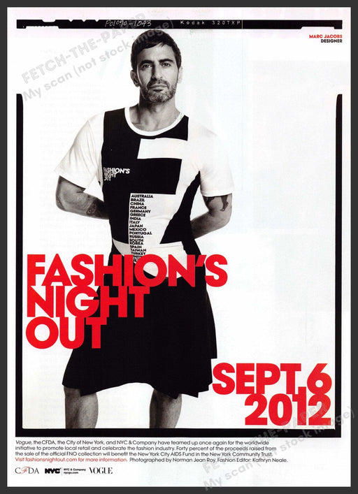 2012 Fashion's Night Out Marc Jacobs 2010s Print Advertisement 2012 Fetch-the-Paper