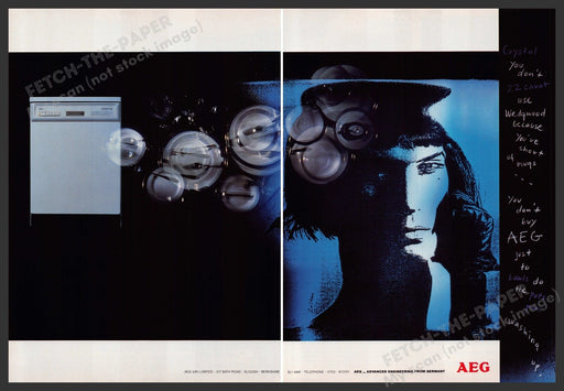 AEG Appliance Advanced Engineering Germany 1980s Print Advertisement (2 pg) 1988 Fetch-the-Paper