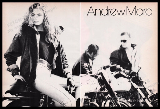 Andrew Marc 1980s Print Advertisement (2 pgs) 1987 Fetch the Paper!
