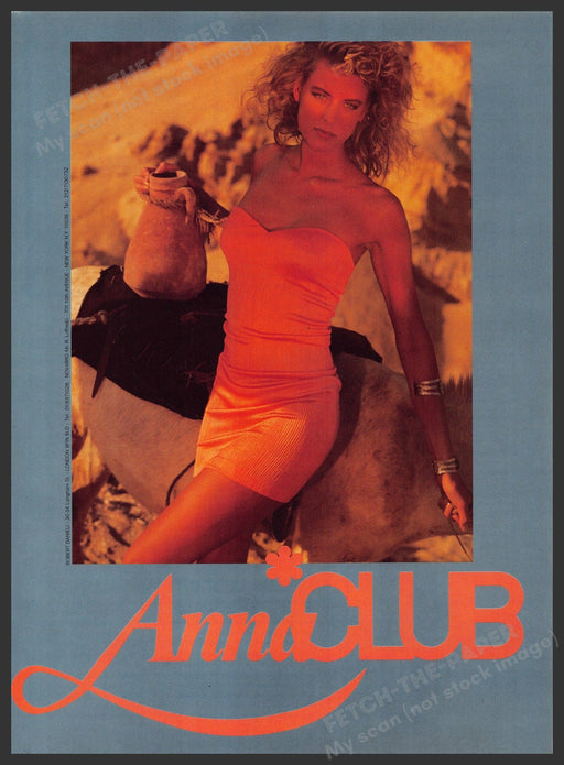 Anna Club Clothing 1980s Print Advertisement Ad 1987 Legs Sexy Fetch-the-Paper