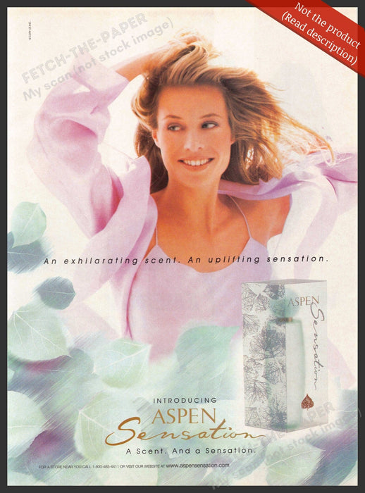 Aspen 1990s Magazine Print Advertisement 1998 Sensation Exhilarating Sensation Aspen