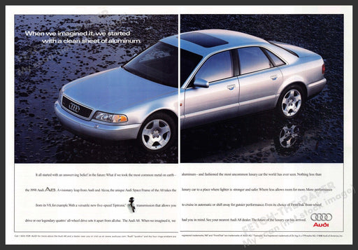 Audi A8 1990s Print Advertisement (2 page) 1998 Car Imagined Audi