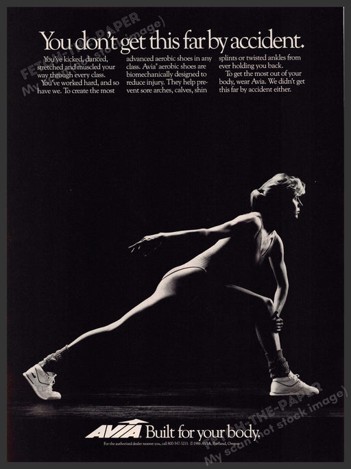 Avia 1980s Print Advertisement Ad 1987 Aerobics Exerciser Footwear Avia