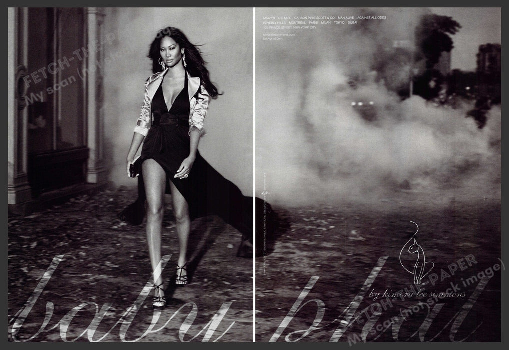 Baby Phat Kimora Lee 2000s Print Ad (2 pgs) 2006 Long Legs Evening Fashion Baby Phat