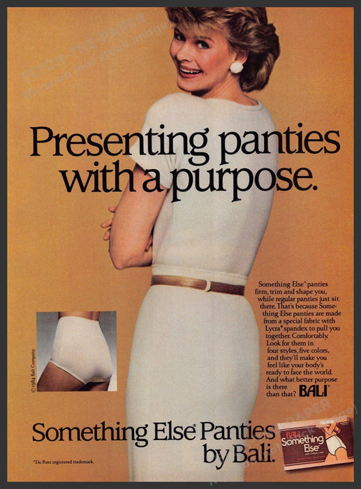 Bali 1980s Magazine Print Advertisement 1985 Something Else Panties with Purpose Bali