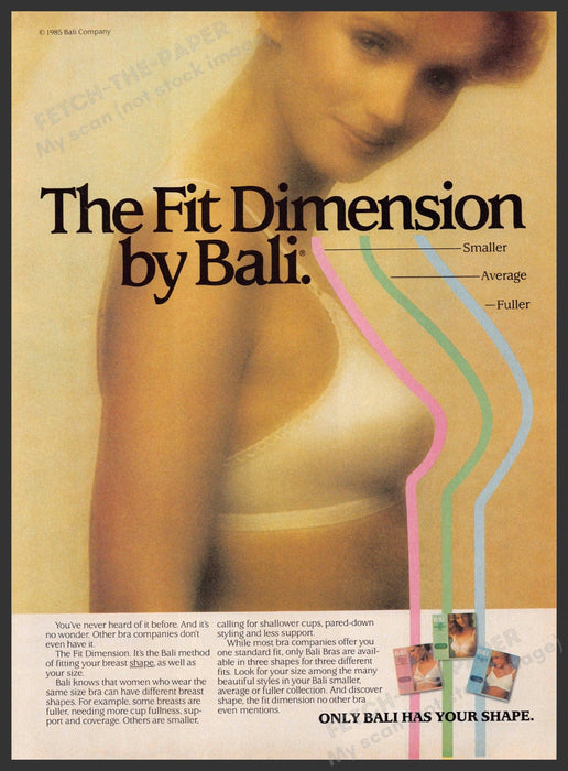 Bali 1980s Magazine Print Advertisement 1985 The Fit Dimension Bali
