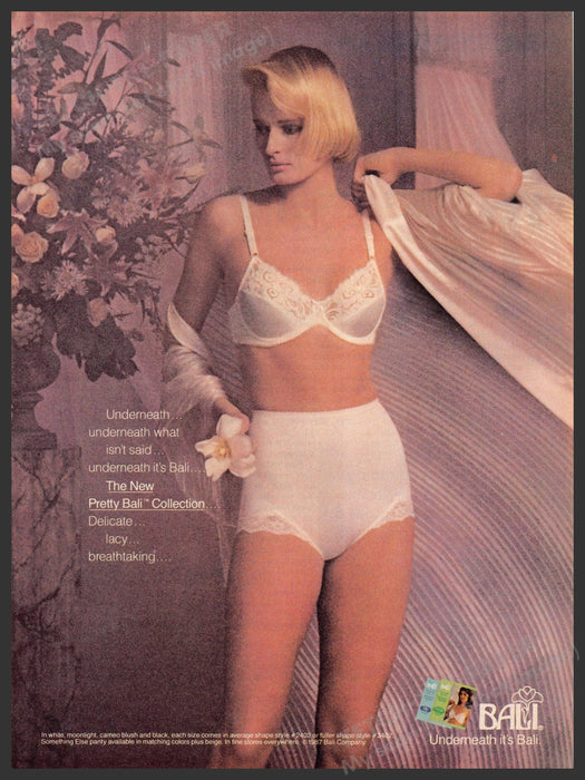 Bali 1980s Magazine Print Advertisement 1987 Lingerie Pretty Bali Bali