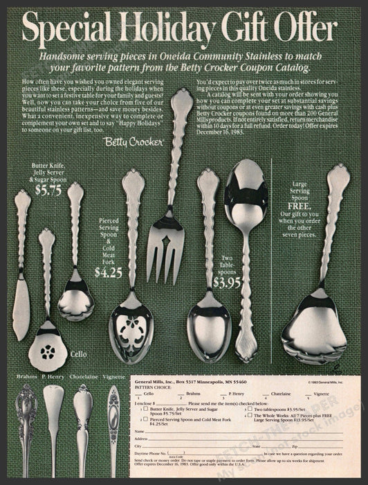 Betty Crocker 1980s Magazine Print Advertisement 1983 Cello P. Henry Brahms Betty Crocker