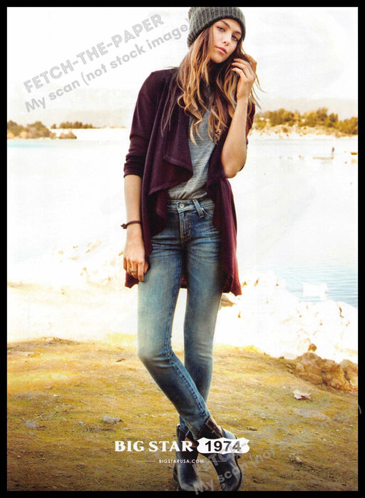 Big Star USA 2010s Print Advertisement 2013 1974 Jeans Young Girl Big Star