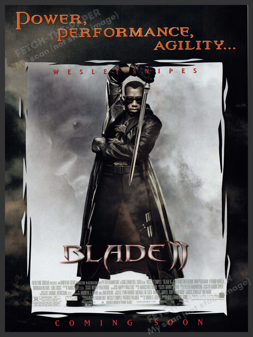Blade II Movie Release Wesley Snipes 2000s Print Advertisement Ad 2002 Fetch-the-paper.com