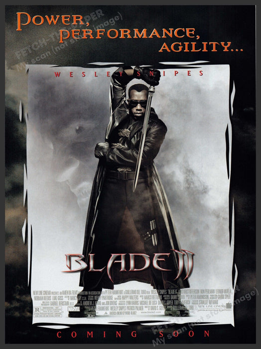 Blade II Movie Release Wesley Snipes 2000s Print Advertisement Ad 2002 Fetch-the-paper.com