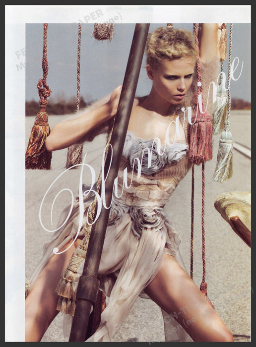Blumarine Clothing 2000s Print Advertisement Ad 2008 High Fashion Beach Legs Fetch the Paper!