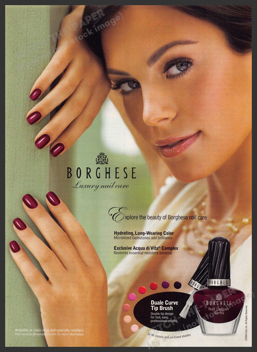 Borghese 2000s Magazine Print Advertisement 2009 Nail Luxury Borghese