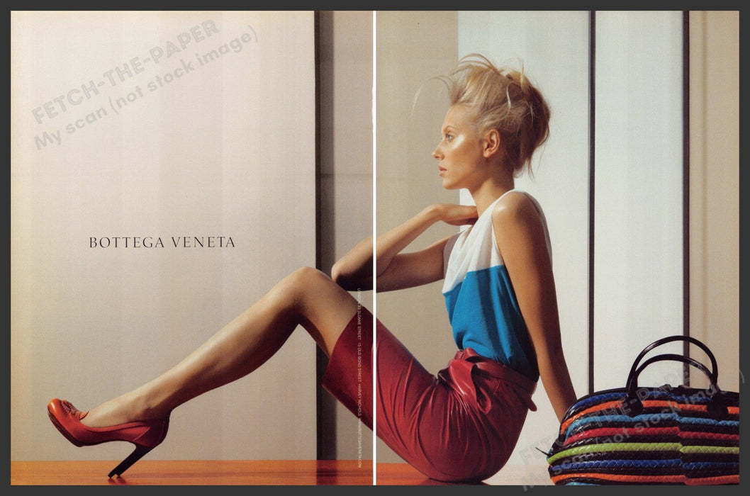 Botega Veneta Shoes Fashion 2000s Print Advertisement Ad (2 Page) 2008 Legs Fetch-the-Paper