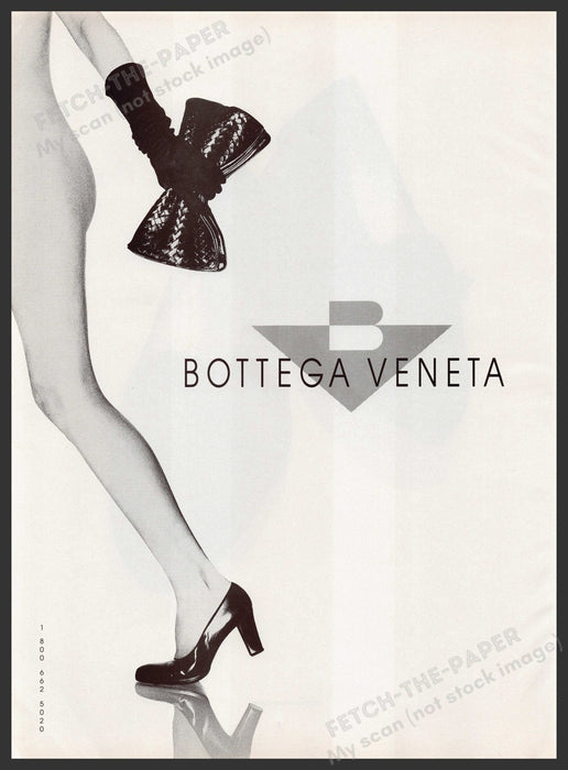 Bottega Veneta Shoes 1990s Print Advertisement Ad 1995 Bare Legs Backside Fetch the Paper!