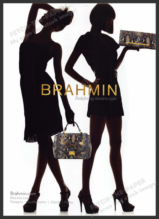 Brahmin Handbags 2010s Print Advertisement 2012 Women Silhouettes Legs Fetch-the-Paper