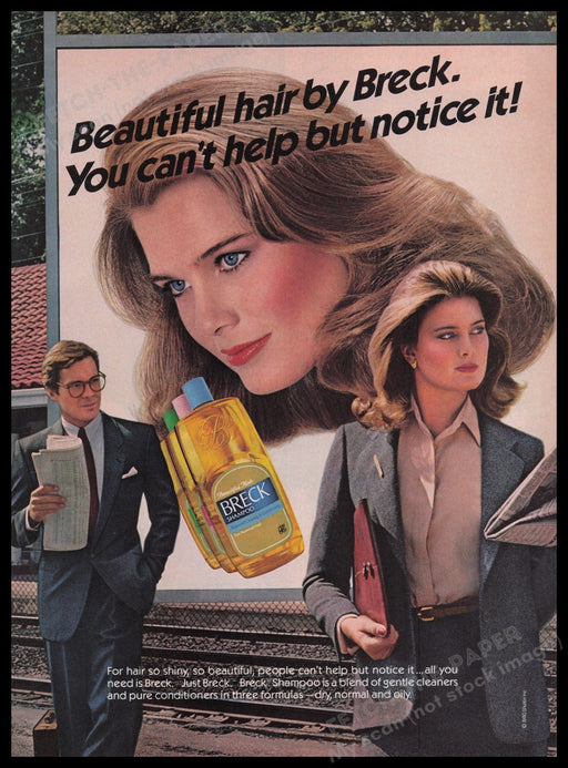 Breck 1980s Print Advertisement Ad 1981 Fetch the Paper!