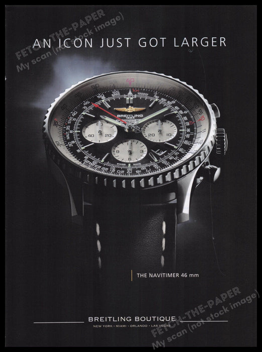 Breitling 2000s Print Advertisement Ad 2017 Fetch the Paper!