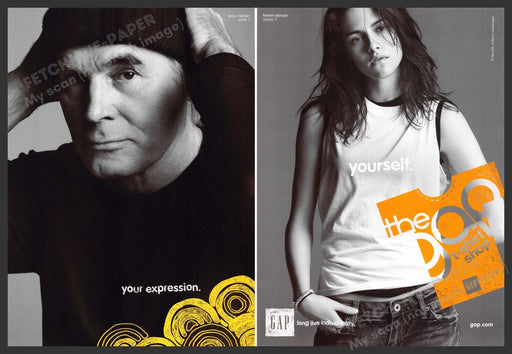 Brice Marden Kristen Stewart for Gap 2000s Magazine Ad Front & Back (1 pg) 2006 Gap