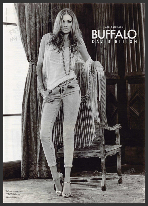 Buffalo David Bitton 2010s Print Advertisement Ad 2015 Amber Arbucci Long Legs Buffalo David Bitton