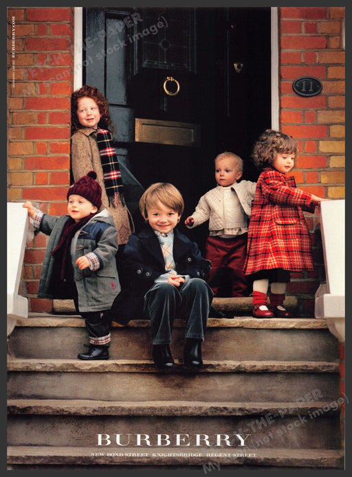 Burberry 2000s Magazine Print Advertisement 2005 Kids Children Clothing Burberry