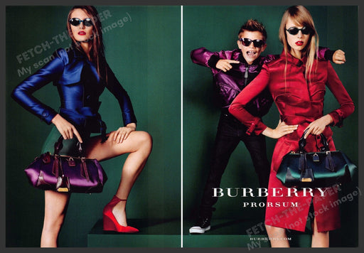 Burberry Romeo Beckham 2010s Print Advertisement (2 page) 2013 Charlotte Wiggins Fetch-the-Paper