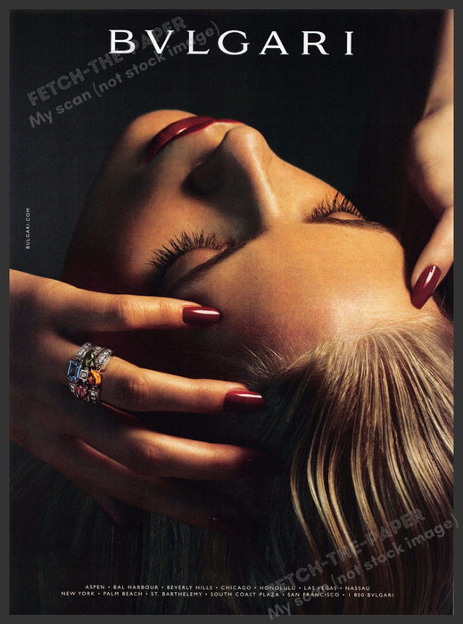 BVLGARI Jewelry 2000s Print Advertisement 2005 Ring Hands to Face Fetch-the-Paper