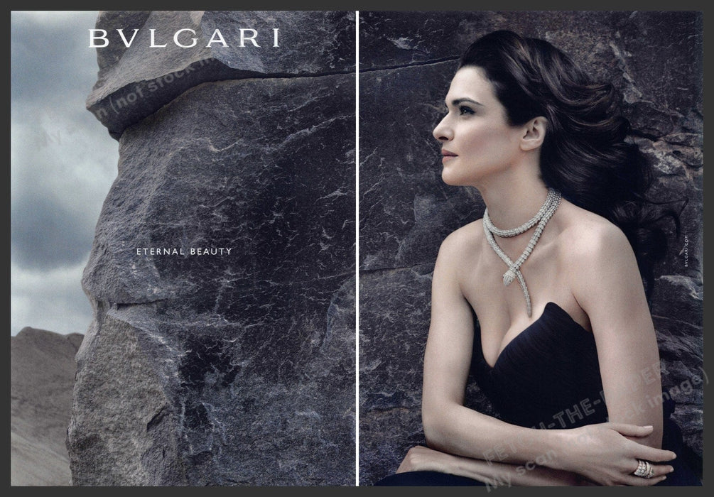 BVLGARI Rachel Weisz 2010s Print Advertisement (2 page) 2013 Eternal Beauty Fetch-the-Paper