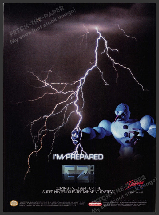 C2 Judgment Clay Video Game 1990s Print Advertisement Ad 1994 Fetch the Paper!