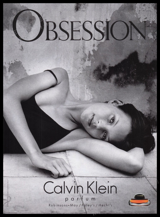 Calvin Klein Obsession Parfum 1990s Print Advertisement Ad 1996 Fetch the Paper!