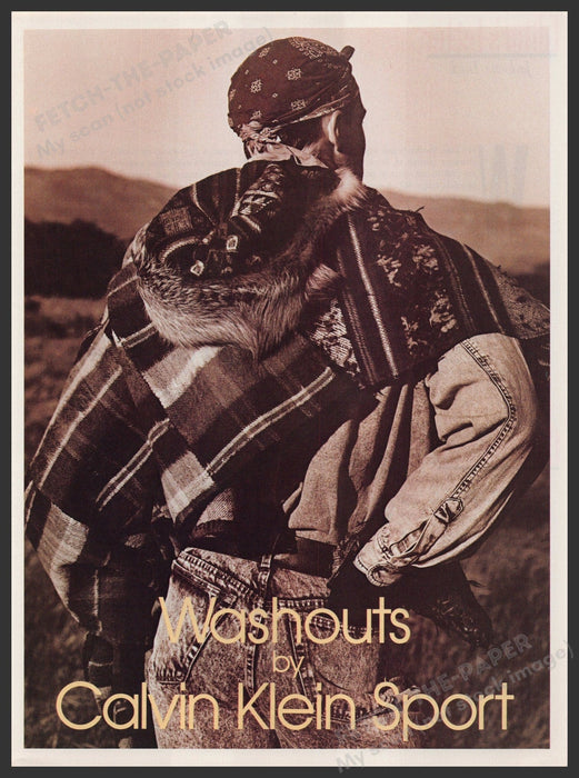 Calvin Klein Sport Marco de Concillis 1980s Print Advertisement Ad 1988 Fetch-the-Paper
