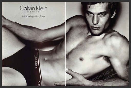 Calvin Klein Underwear 2000s Print Advertisement (2 page centerfold) 2002 Fetch-the-Paper