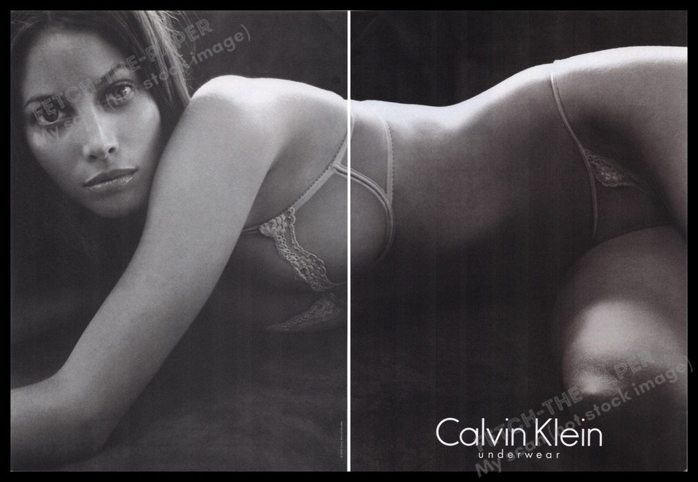Calvin Klein Underwear Christy Turlington 1990s Print Advertisement (2 pgs) 1998 Fetch the Paper!