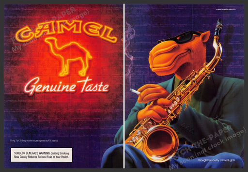 Camel Cigarettes 1990s Print Advertisement Ad 1994 Joe Playing Saxophone Camel Cigarettes