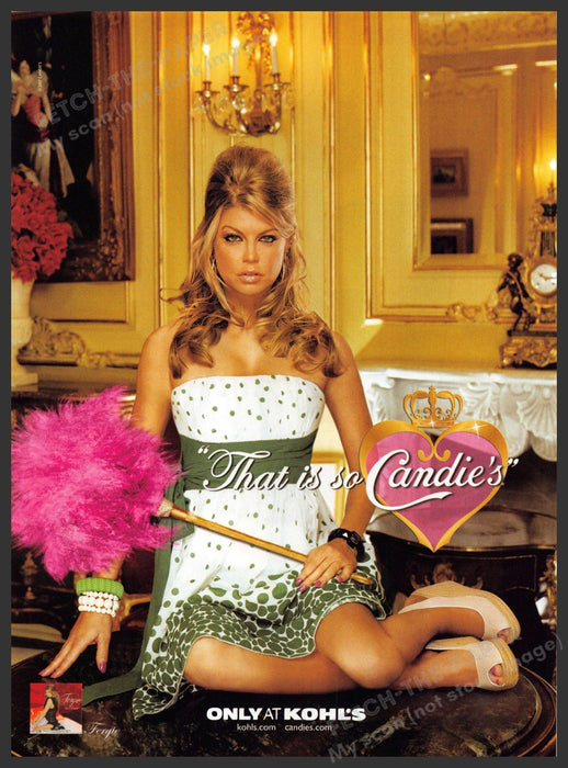 Candie's Fergie 2000s Print Advertisement 2007 Legs Maid Fancy Home Candie's