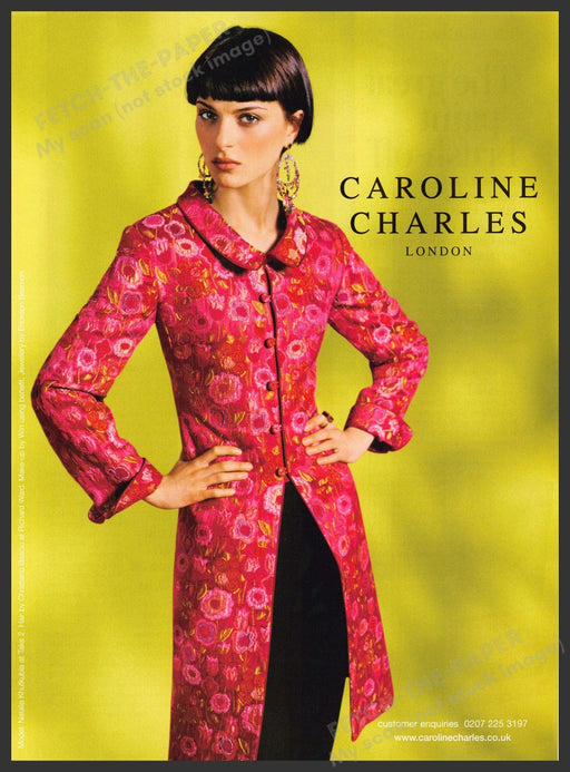 Caroline Charles 2000s Magazine Print Advertisement 2005 London Fashion Caroline Charles