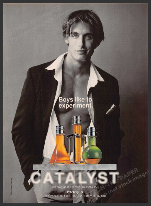 Catalyst 1990s Print Advertisement 1995 Chemistry Sexy Male (Not the cologne) Catalyst