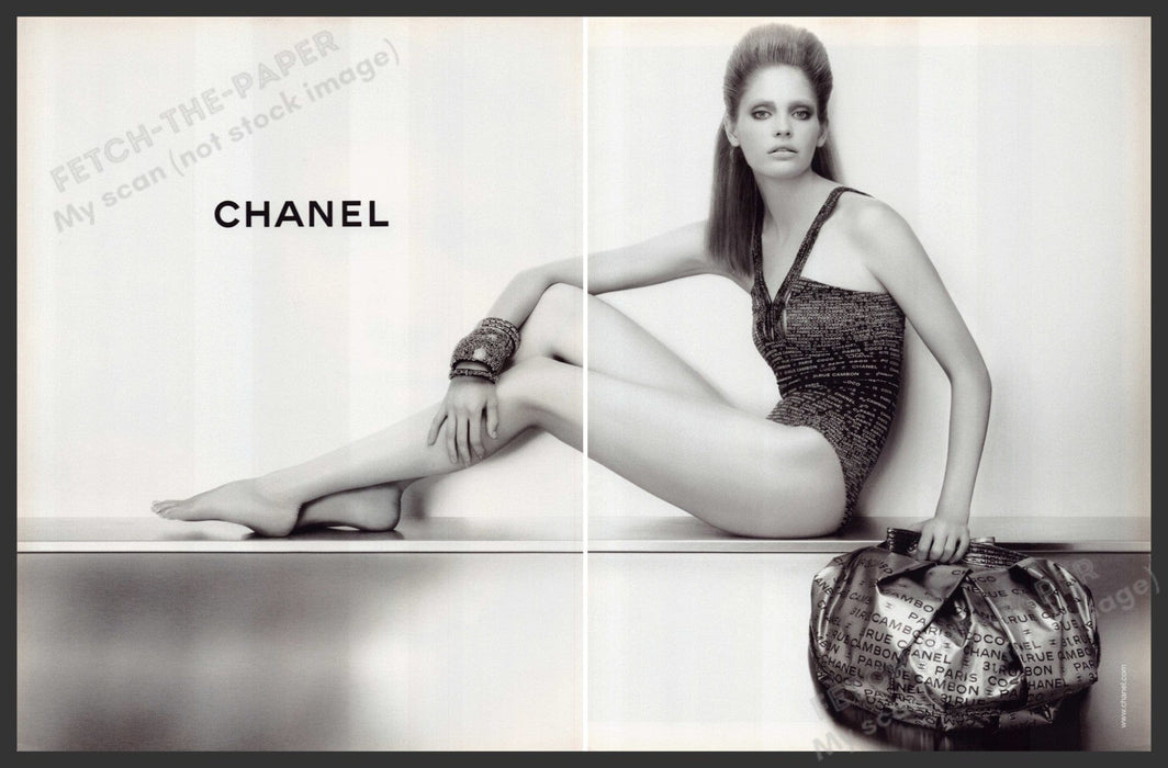 Chanel Accessories 2000s Print Advertisement Ad (2 Page) 2008 Legs Fetch-the-Paper