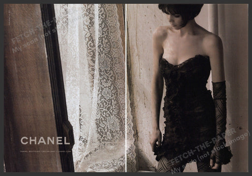 Chanel Clothing 2000s Print Advertisement (2 pages) 2008 Window Sexy Shoulders Fetch the Paper!
