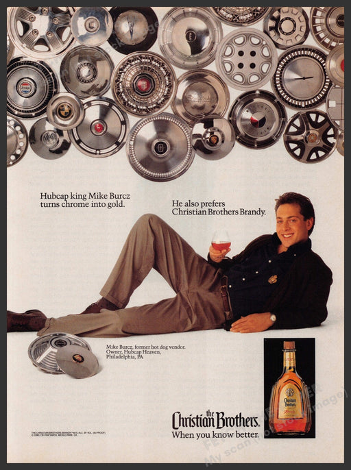 Christian Brothers Brandy 1990s Print Advertisement 1990 Mike Burcz Hupcap King Fetch-the-Paper