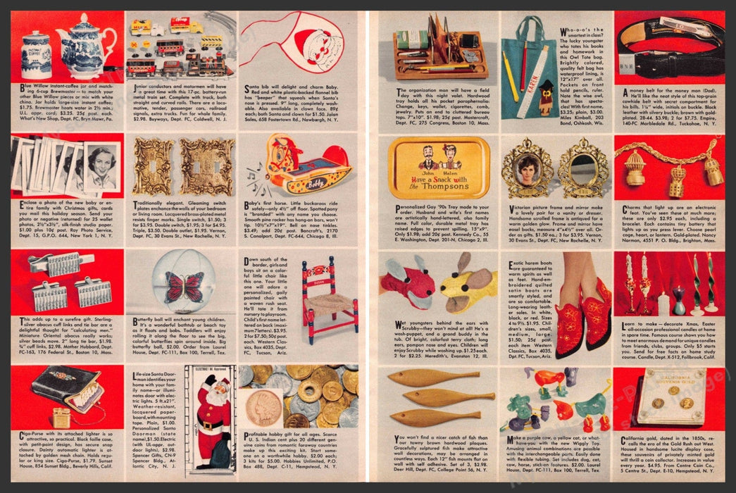 Christmas Shopping Circle Catalog Insert 1960s Print Ad 1961 Florence Simon Family Circle