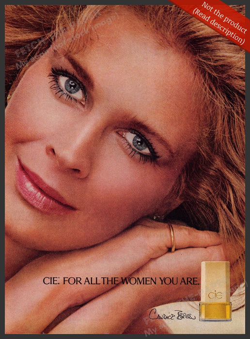 Cie 1980s Magazine Print Advertisement 1981 Candice Bergen Fetch-the-Paper