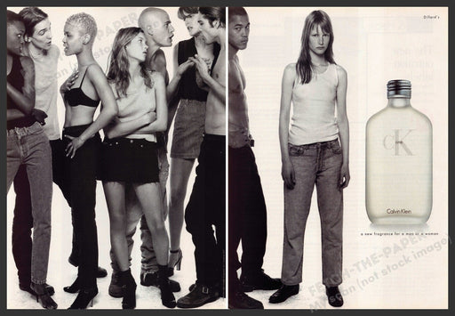 CK One 1990s Print Advertisement Ad 1994 Group Models Calvin Klein CK One