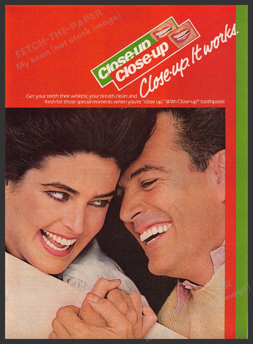 Close-up Toothpaste 1980s Print Advertisement 1981 Close Couple Close-up