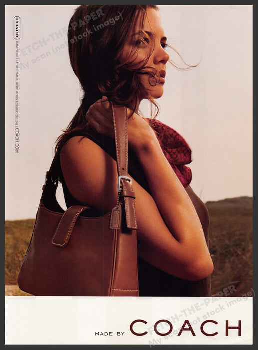 Coach Handbags Katie Holmes 2000s Print Advertisement Ad 2000 Fetch-the-Paper