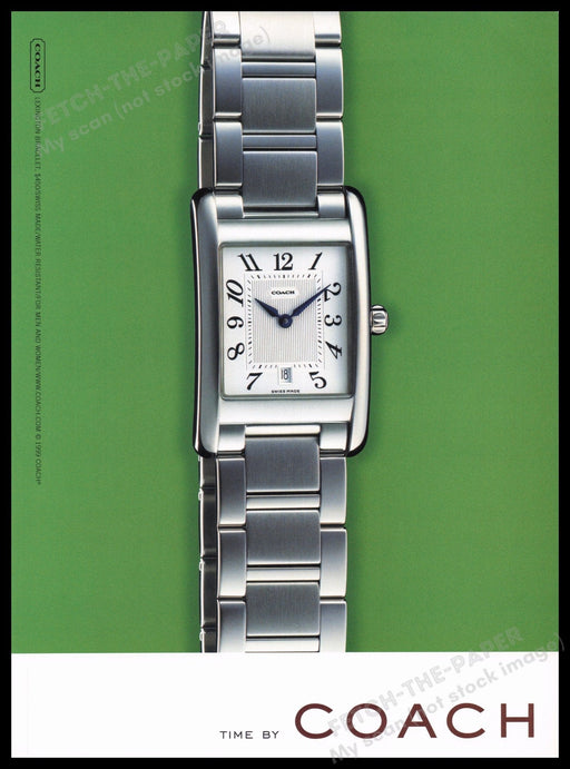 Coach Watch Lexington Bracelet 1990s Print Advertisement Ad 1999 Fetch the Paper!