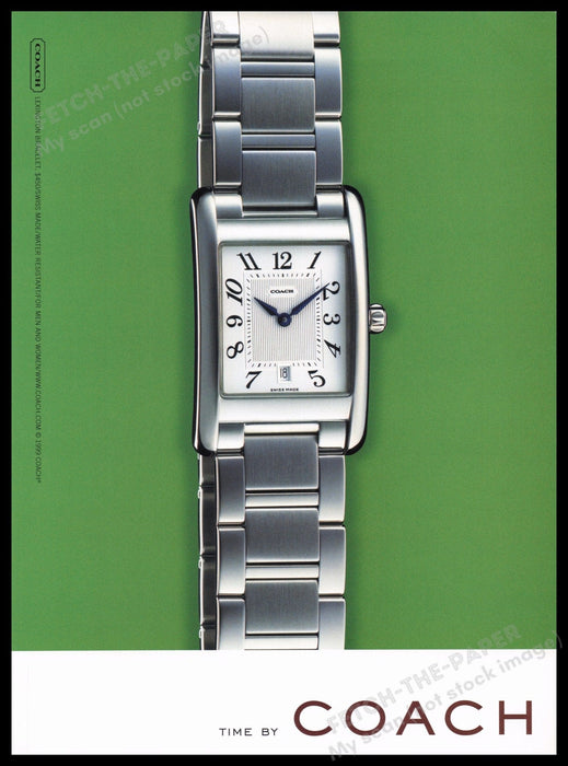 Coach Watch Lexington Bracelet 1990s Print Advertisement Ad 1999 Fetch the Paper!