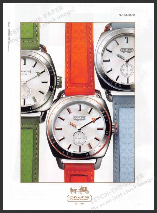Coach Watches 2000s Print Advertisement 2008 Colorful Promo Coach