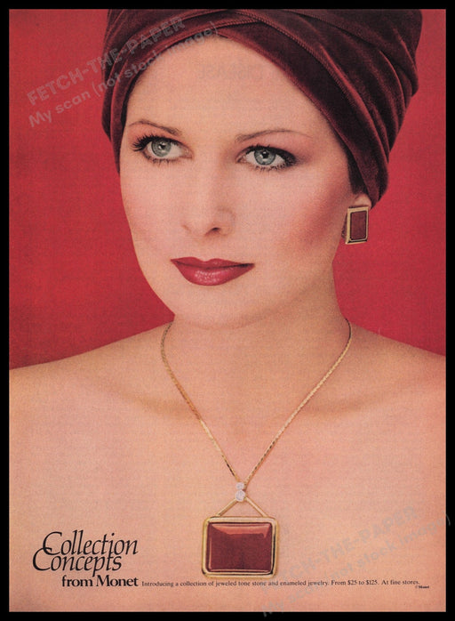 Collection Concepts from Monet Jewelry 1980s Print Advertisement Ad 1980 Fetch the Paper!